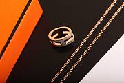 Hermès Mini Pop H Pendant Necklace – White Enamel & Gold-Plated - 2