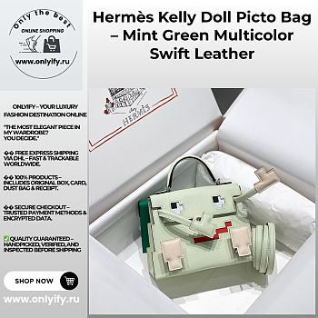 Hermès Kelly Doll Picto Bag – Mint Green Multicolor Swift Leather