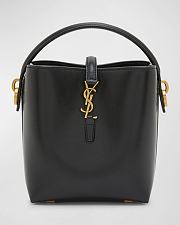 Saint Laurent Le Bucket Bag in Smooth Leather – Black & Gold - 5