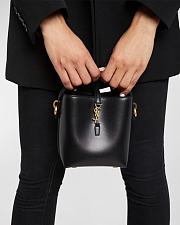 Saint Laurent Le Bucket Bag in Smooth Leather – Black & Gold - 4