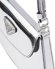Prada Cleo Shoulder Bag in Mirror Metallic Silver - 4