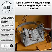 Louis Vuitton CarryAll Cargo Vibe PM Bag – Grey Calfskin Leather - 1