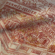 Hermès Les Jardins sur le Toit Scarf – Pink Silk Twill 90X90 - 3