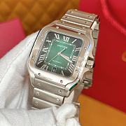 Cartier Santos de Cartier Green Dial Automatic Watch – Stainless Steel - 4