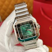Cartier Santos de Cartier Green Dial Automatic Watch – Stainless Steel - 6