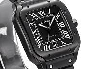 Cartier Santos de Cartier ADLC Black Automatic – Black Dial, Rubber Strap, 39.8mm - 3