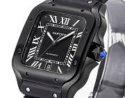 Cartier Santos de Cartier ADLC Black Automatic – Black Dial, Rubber Strap, 39.8mm - 2