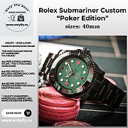 Rolex Submariner Custom “Poker Edition” – Black PVD, Green Dial, Playing Card Markers - 1