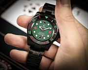 Rolex Submariner Custom “Poker Edition” – Black PVD, Green Dial, Playing Card Markers - 5