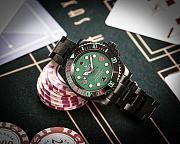 Rolex Submariner Custom “Poker Edition” – Black PVD, Green Dial, Playing Card Markers - 4