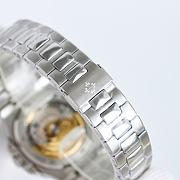 Patek Philippe Nautilus Diamond Bezel Stainless Steel Watch – Blue Textured Dial - 4