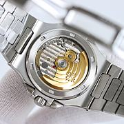 Patek Philippe Nautilus Diamond Bezel Stainless Steel Watch – Blue Textured Dial - 3