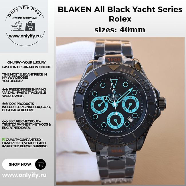 BLAKEN All Black Yacht Series Rolex – Multi-function Limited Edition - 1