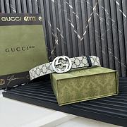 Gucci GG Supreme Canvas Belt with Interlocking G Buckle – Navy Blue - 5