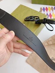Gucci GG Black Monogram Belt – Matte Black Double G Buckle - 3