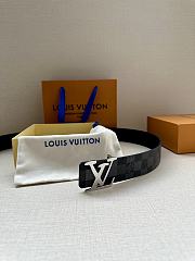 Louis Vuitton Damier Graphite LV Initiales Belt – Silver Buckle - 5