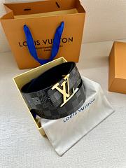 Louis Vuitton Damier Graphite LV Initiales Belt – Silver Buckle - 3