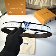 Louis Vuitton Monogram Reversible Belt – Blue LV Buckle - 5