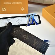Louis Vuitton Monogram Reversible Belt – Blue LV Buckle - 3