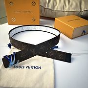 Louis Vuitton Monogram Reversible Belt – Blue LV Buckle - 2