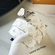 Louis Vuitton Initiales Belt – White Monogram with Silver LV Buckle - 3
