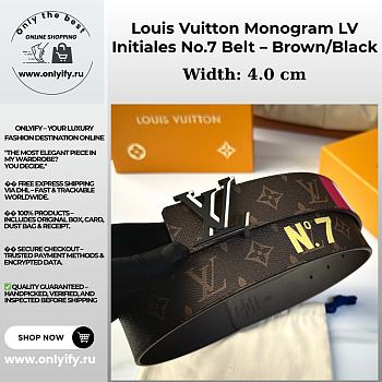 Louis Vuitton Monogram LV Initiales No.7 Belt – Brown/Black
