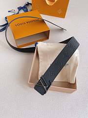 Louis Vuitton Monogram Embossed Leather Belt – Gunmetal LV Buckle - 2