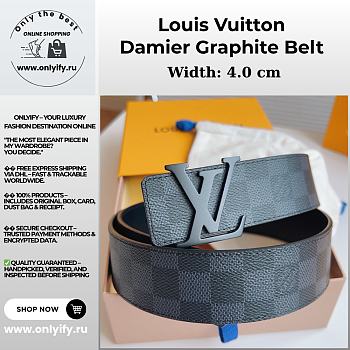 Louis Vuitton Damier Graphite Belt – Matte Black LV Buckle