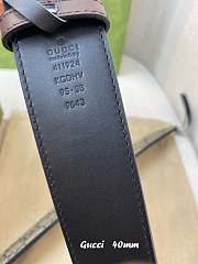 Gucci GG Supreme Canvas Belt – Gold Round GG Buckle - 5