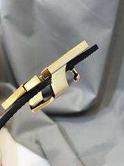 Fendi Black Belt with Marble FF Logo Buckle - 2