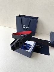 Dior Reversible CD Buckle Leather Belt – Black & Red - 4
