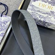 Dior Oblique Canvas Belt with Silver CD Buckle – Grey - 5