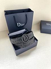 Dior Oblique Canvas Belt with Round CD Buckle – Multiple Finishes - 3