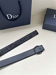 Dior Oblique Canvas Belt with Round CD Buckle – Multiple Finishes - 4