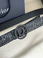 Dior Oblique Canvas Belt with Round CD Buckle – Multiple Finishes - 5