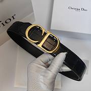 Christian Dior Crocodile-Embossed Leather Belt with CD & Dior Logo Buckle (Gold, Silver, Black Options) - 2