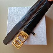 Christian Dior Calfskin Belt with Rectangular Gold CD Buckle (Brown) - 2