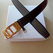 Christian Dior Calfskin Belt with Rectangular Gold CD Buckle (Brown) - 6