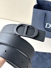 Christian Dior Pebbled Calfskin Belt with Tonal Matte CD Buckle – Multi-Color Collection - 3