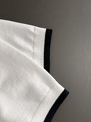 Louis Vuitton White Piqué Polo Shirt with Embroidered LV Patch - 5