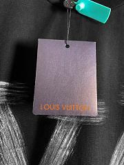 Louis Vuitton Black T-Shirt with Artistic LV Logo Print - 4
