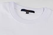 White T-Shirt with Black Louis Vuitton Chest Logo - 6