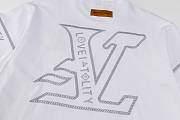 White T-Shirt with Large LV Back Print and “LOVE AT LOUIS” Detail - 6