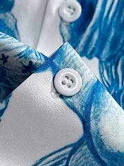 Prada White Shirt with Blue Roman Warrior Print – Resort Collection - 4