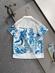 Prada White Shirt with Blue Roman Warrior Print – Resort Collection - 2