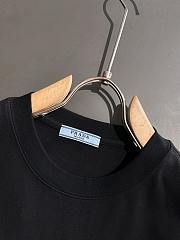 Prada Black Embroidered Logo T-Shirt – Classic Milano Crest Edition - 2