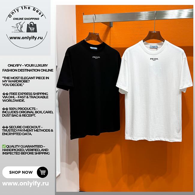 Prada Milano Minimalist Logo T-Shirt – White Edition - 1
