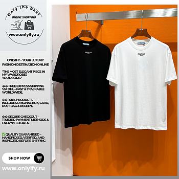 Prada Milano Minimalist Logo T-Shirt – White Edition