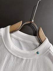 Louis Vuitton White T-Shirt with Blue Crest Emblem - 6