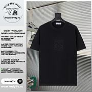 Loewe Black T-Shirt with Subtle Logo Emblem - 1